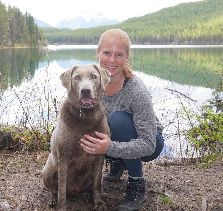 Dr. Hart Photo Hiking with Dog